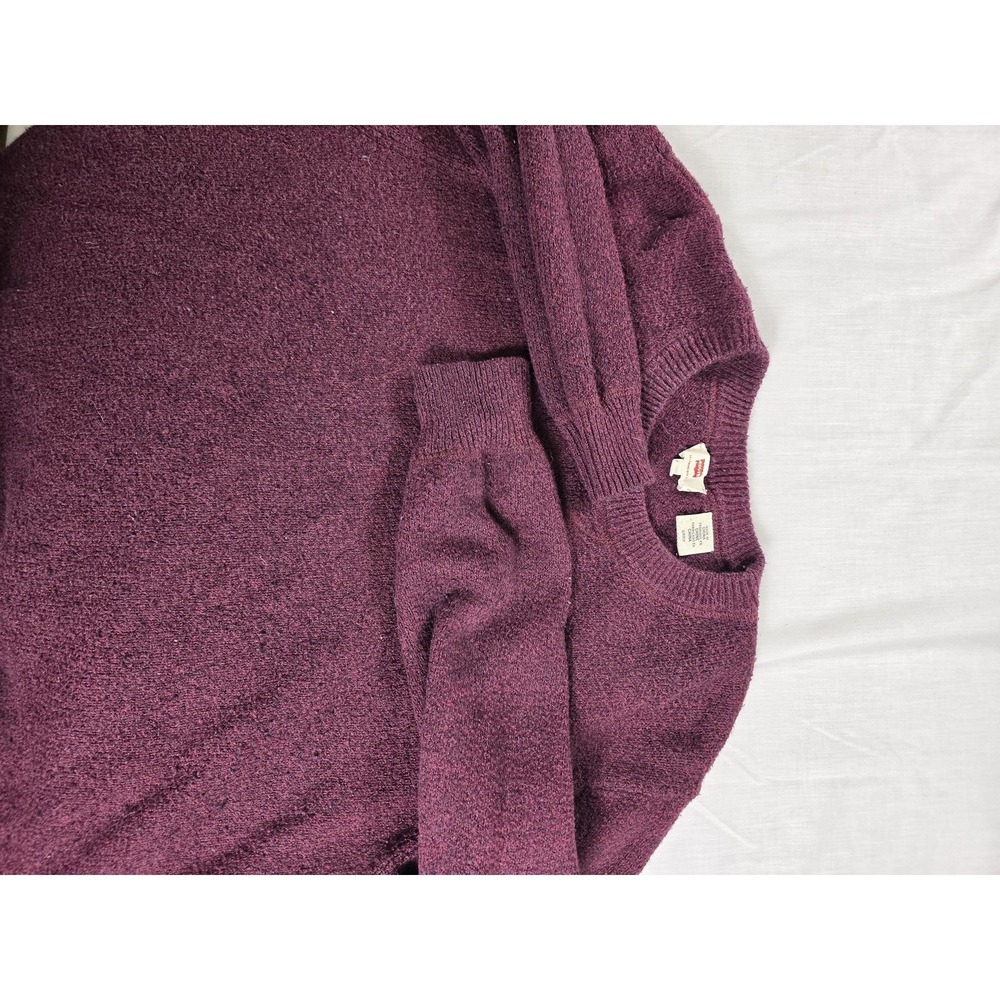 Levis Sweater‎ Womens Small Purple Long Sleeve Soft Knit Pullover Crewneck